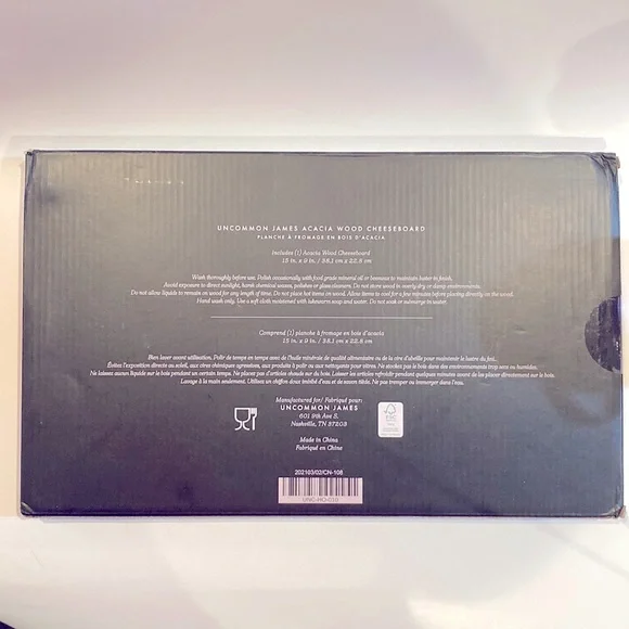 NWT UNCOMMON JAMES Acacia Wood Cheeseboard (Brand New, Never Used, BNIB) - Picture 6 of 6